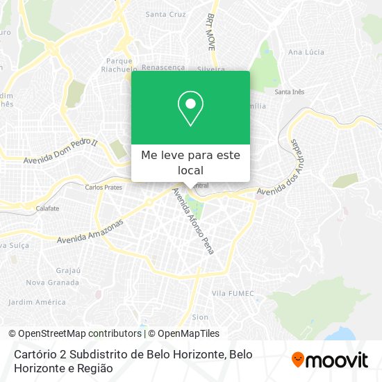 Cartório 2 Subdistrito de Belo Horizonte mapa