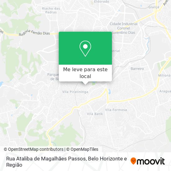 Rua Ataliba de Magalhães Passos mapa
