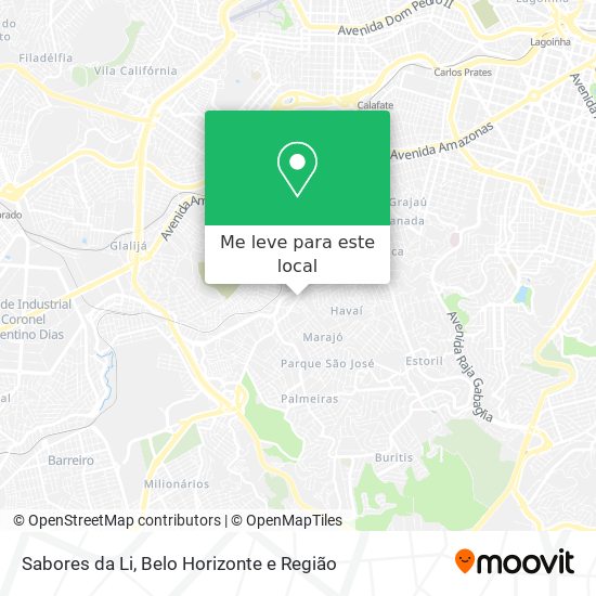 Sabores da Li mapa