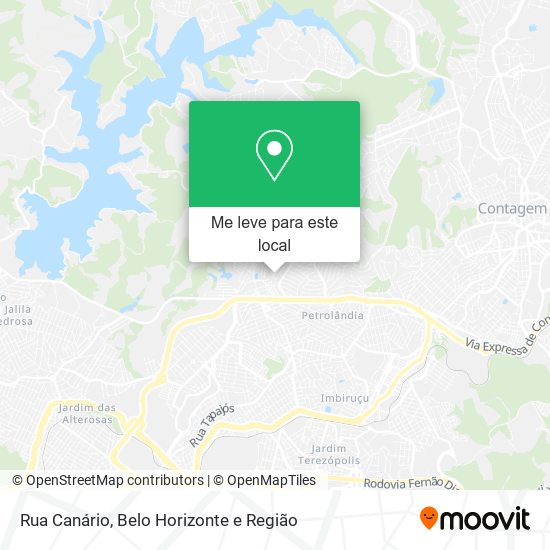 Rua Canário mapa