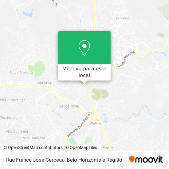 Rua France José Cerceau mapa