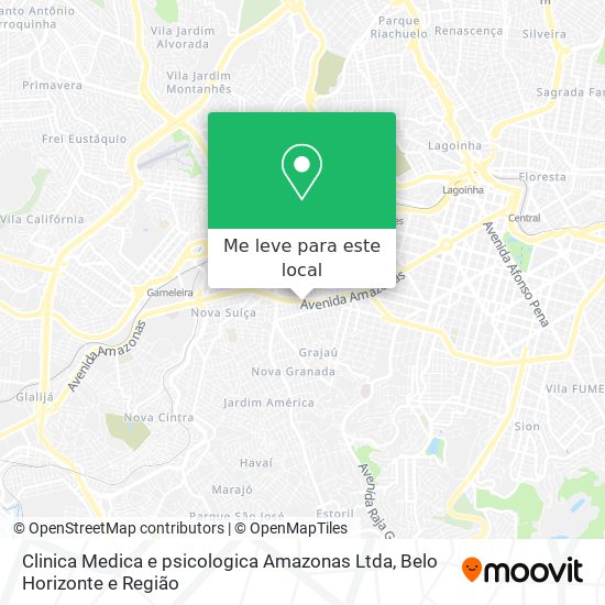Clinica Medica e psicologica Amazonas Ltda mapa