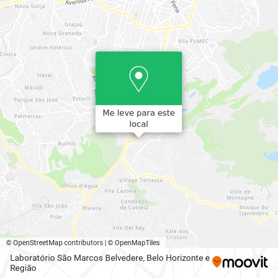 Laboratório São Marcos Belvedere mapa