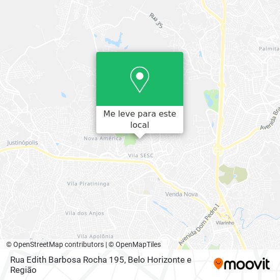 Rua Edith Barbosa Rocha 195 mapa