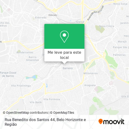 Rua Benedito dos Santos 44 mapa
