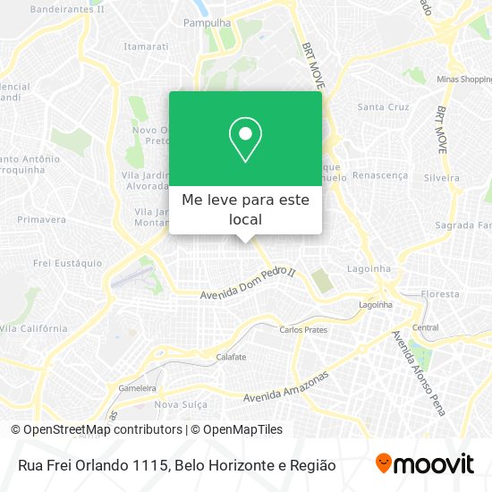 Rua Frei Orlando 1115 mapa