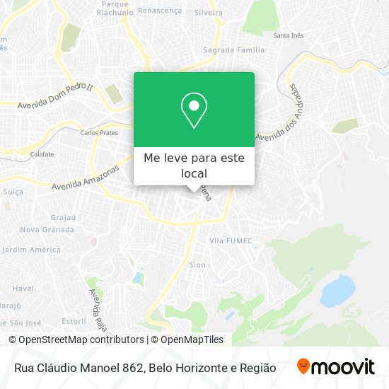 Rua Cláudio Manoel 862 mapa