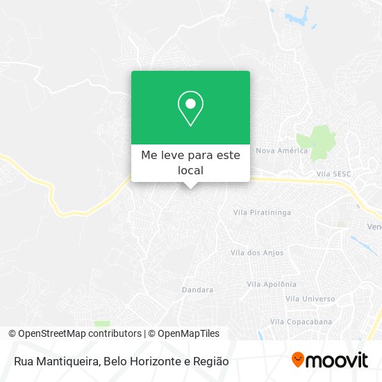Rua Mantiqueira mapa