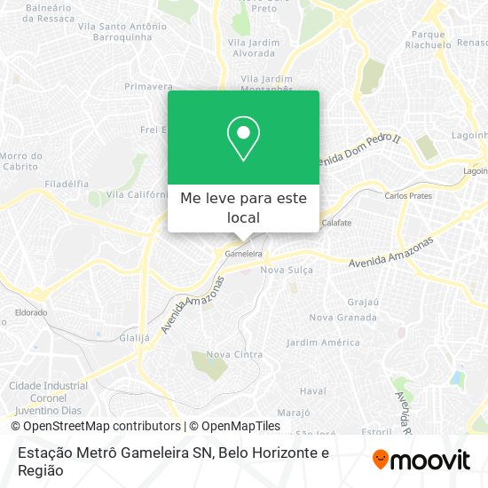 Estação Metrô Gameleira SN mapa