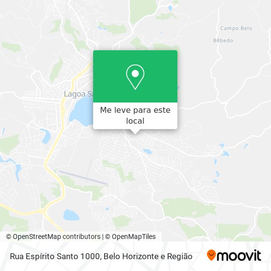 Rua Espírito Santo 1000 mapa