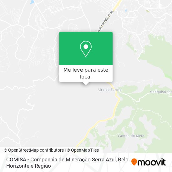 COMISA - Companhia de Mineração Serra Azul mapa
