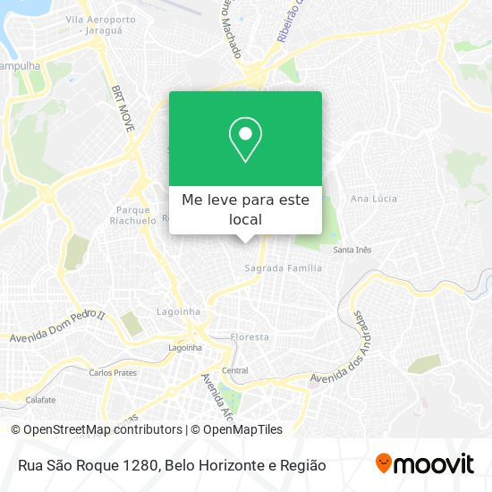 Rua São Roque 1280 mapa