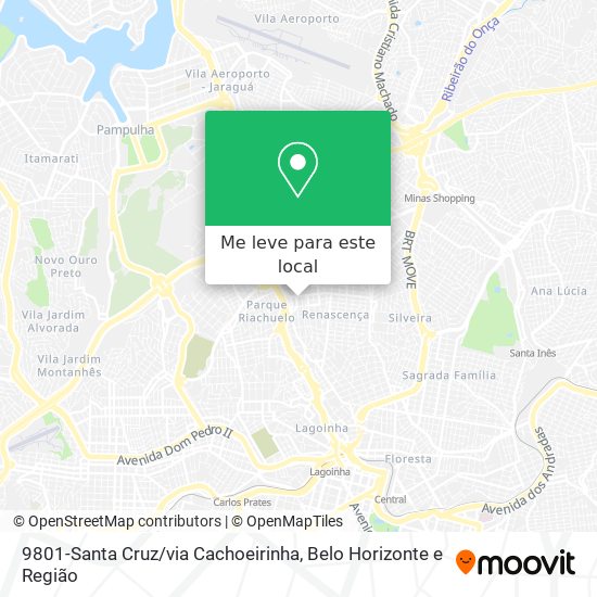 9801-Santa Cruz / via Cachoeirinha mapa