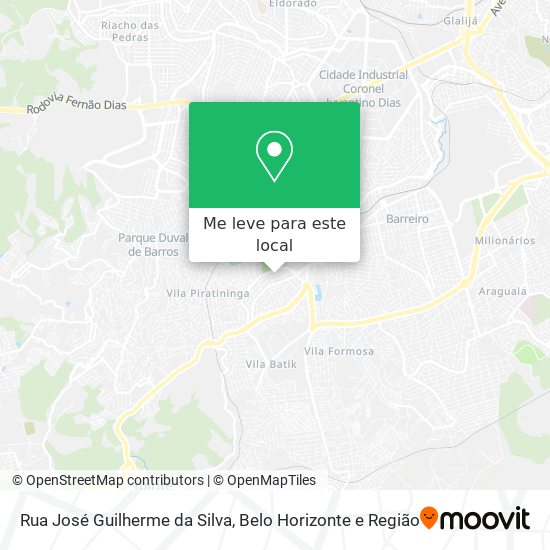 Rua José Guilherme da Silva mapa