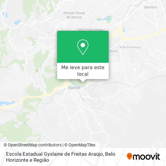 Escola Estadual Gyslaine de Freitas Araújo mapa