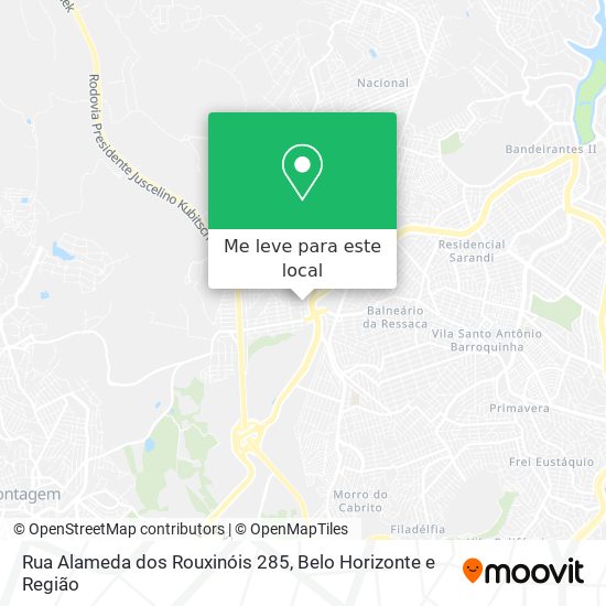 Rua Alameda dos Rouxinóis 285 mapa