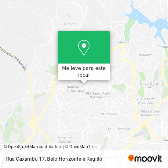 Rua Caxambu 17 mapa