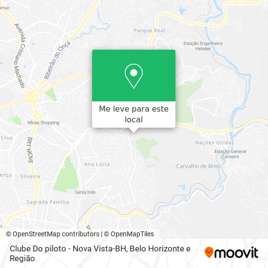 Clube Do piloto - Nova Vista-BH mapa