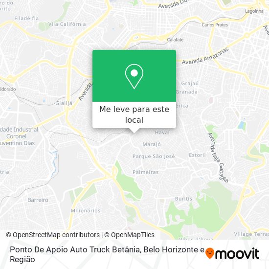 Ponto De Apoio Auto Truck Betânia mapa