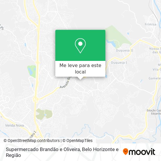Supermercado Brandão e Oliveira mapa