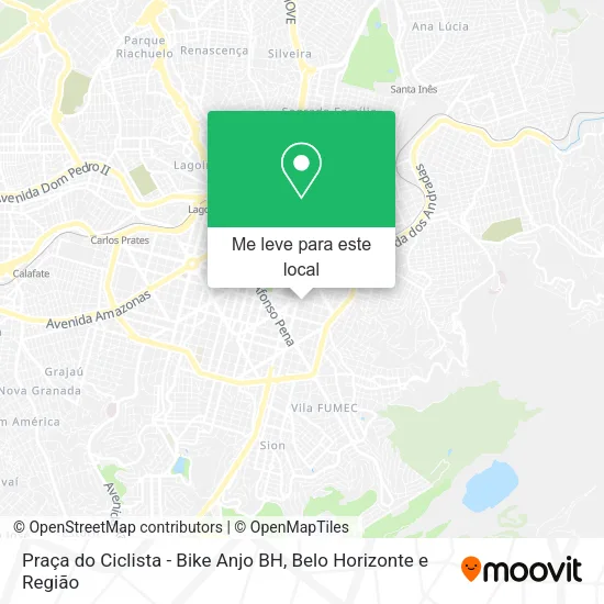 Praça do Ciclista - Bike Anjo BH mapa