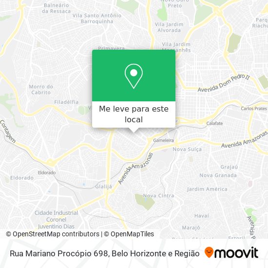 Rua Mariano Procópio 698 mapa