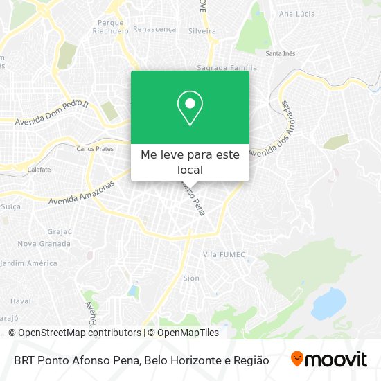 BRT Ponto Afonso Pena mapa