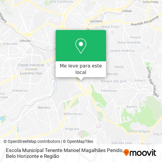 Escola Municipal Tenente Manoel Magalhães Penido mapa