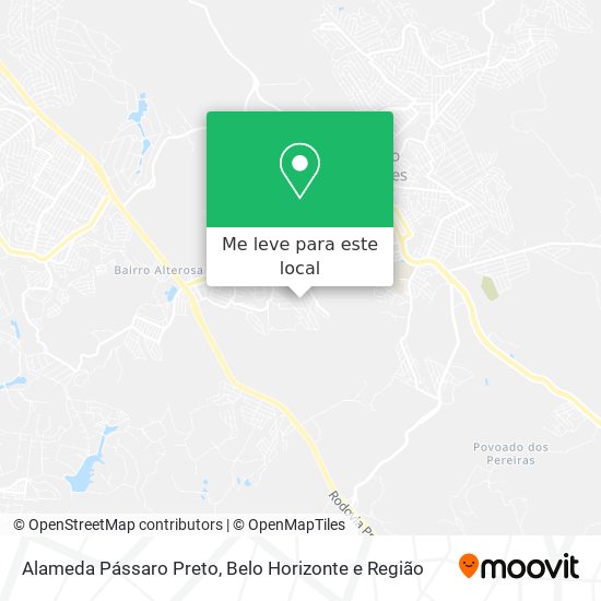 Alameda Pássaro Preto mapa
