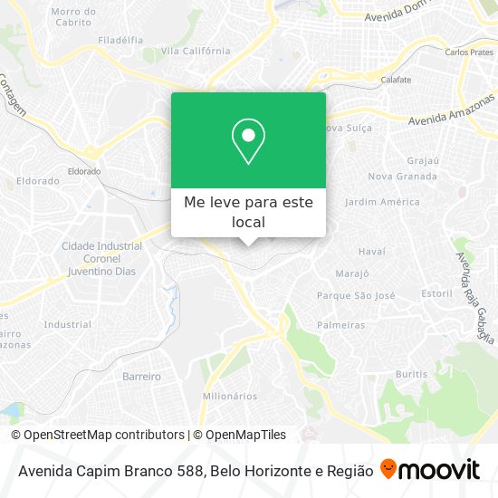 Avenida Capim Branco 588 mapa