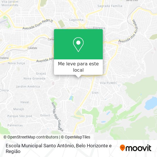 Escola Municipal Santo Antônio mapa