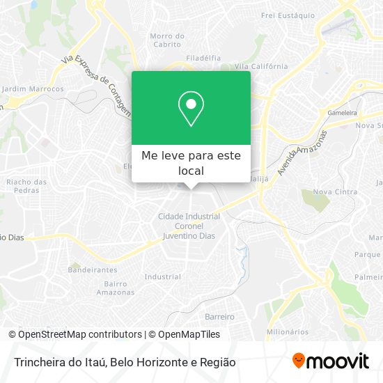 Trincheira do Itaú mapa
