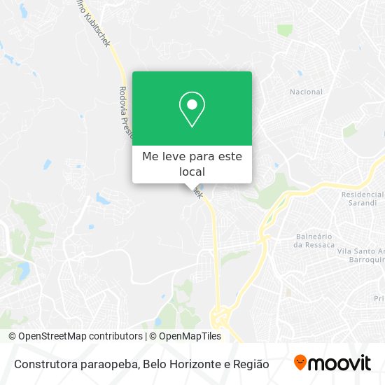Construtora paraopeba mapa