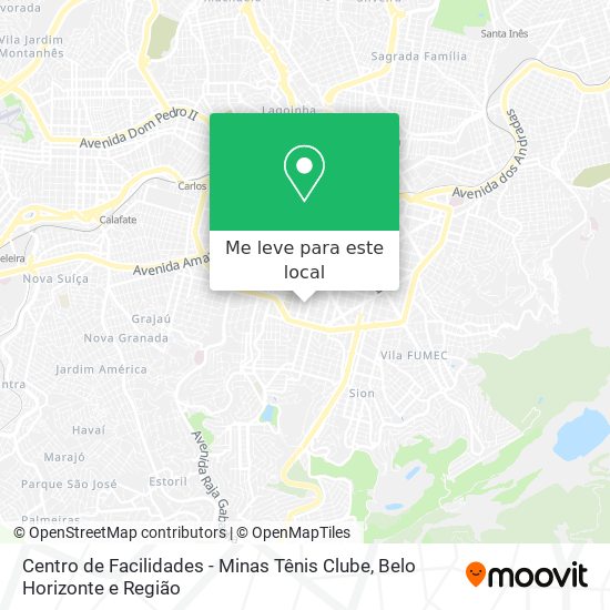 Centro de Facilidades - Minas Tênis Clube mapa