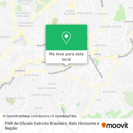 PNR de Oficiais Exército Brasileiro mapa