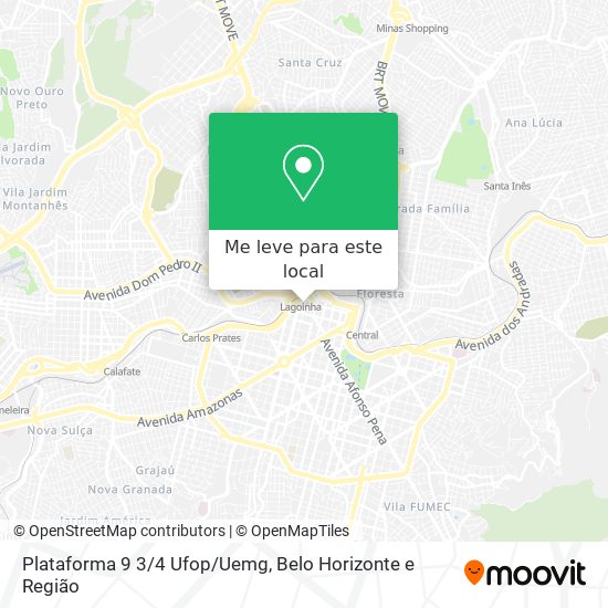 Plataforma 9 3/4 Ufop/Uemg mapa