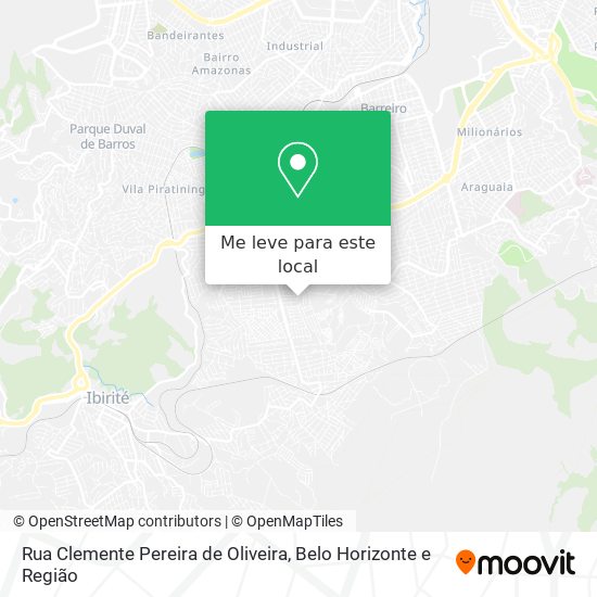 Rua Clemente Pereira de Oliveira mapa