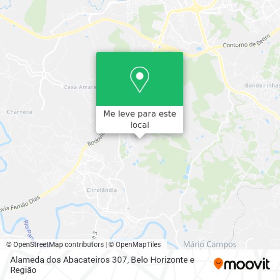 Alameda dos Abacateiros 307 mapa