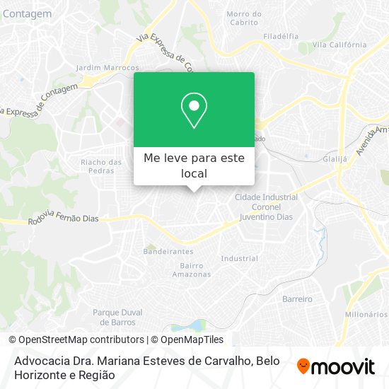 Advocacia Dra. Mariana Esteves de Carvalho mapa