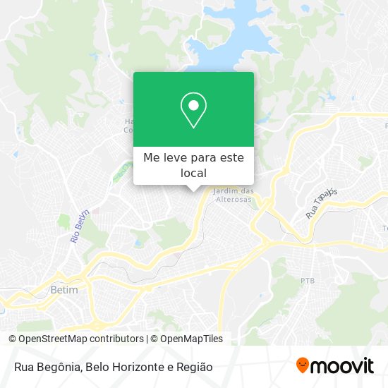 Rua Begônia mapa