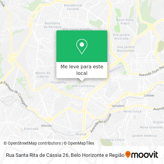 Rua Santa Rita de Cássia 26 mapa