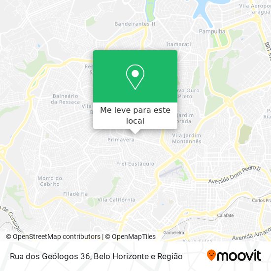 Rua dos Geólogos 36 mapa