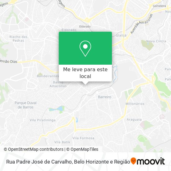 Rua Padre José de Carvalho mapa