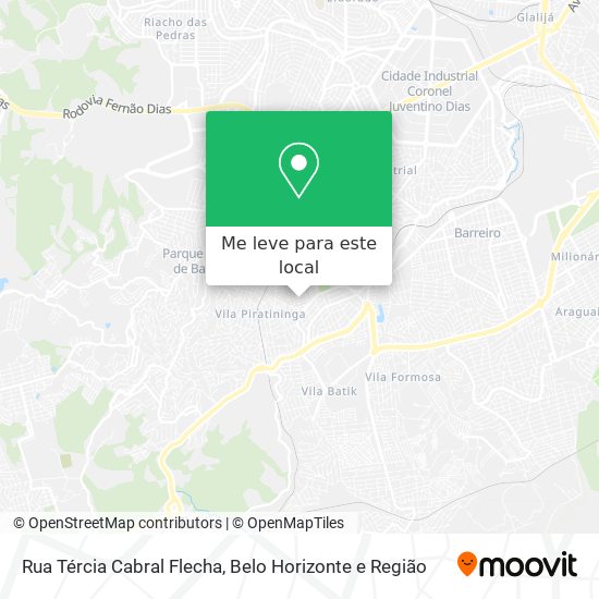 Rua Tércia Cabral Flecha mapa