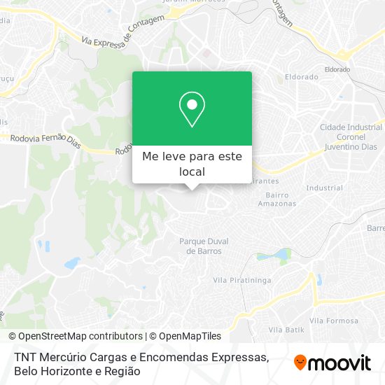 TNT Mercúrio Cargas e Encomendas Expressas mapa