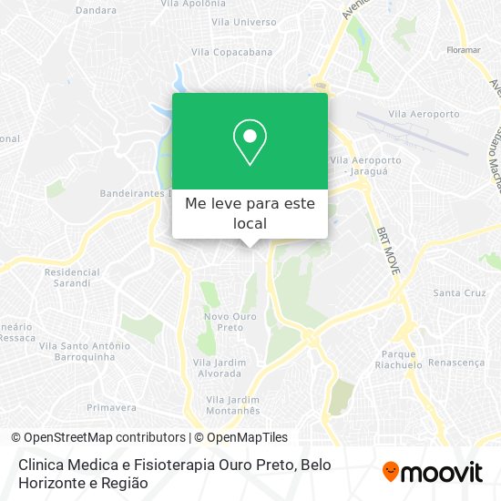 Clinica Medica e Fisioterapia Ouro Preto mapa