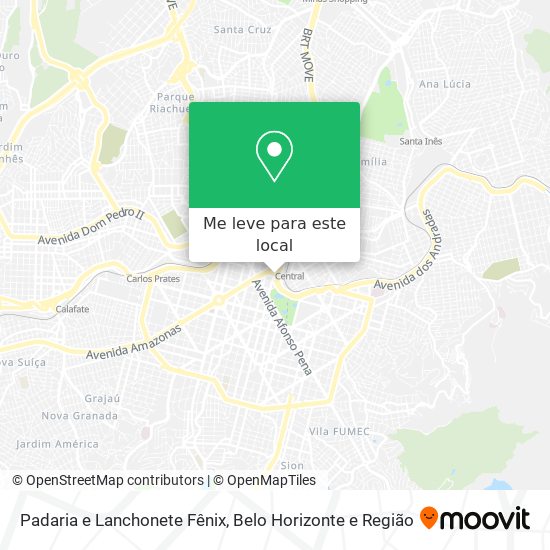 Padaria e Lanchonete Fênix mapa