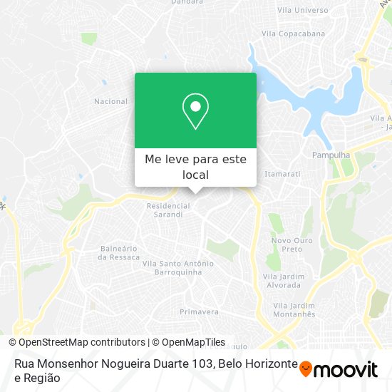 Rua Monsenhor Nogueira Duarte 103 mapa