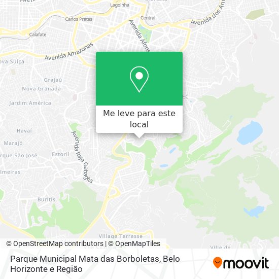 Parque Municipal Mata das Borboletas mapa