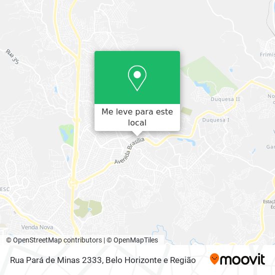 Rua Pará de Minas 2333 mapa